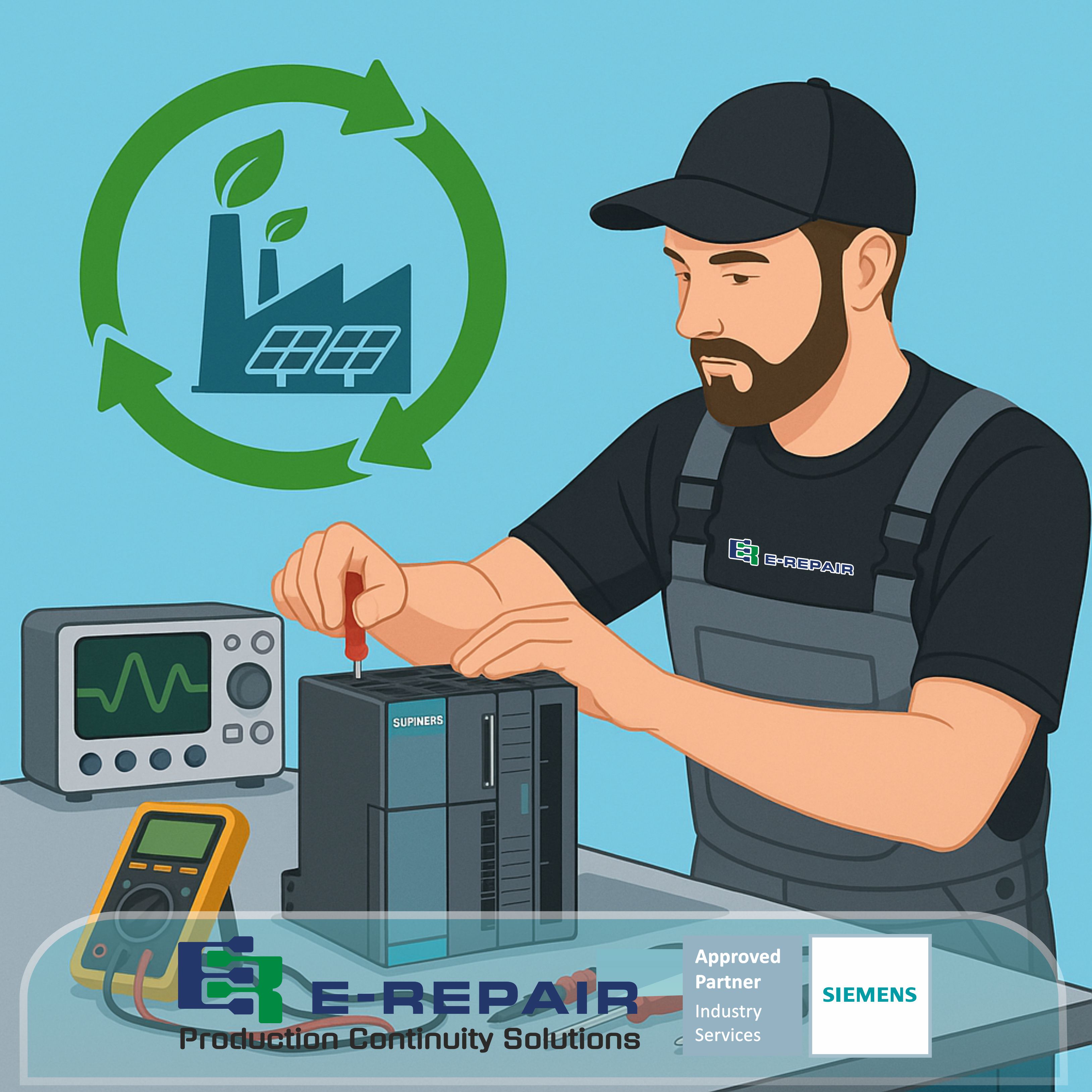 E-Repair Regeneración Electrónica Industrial para Restablecimiento a Cero Horas
