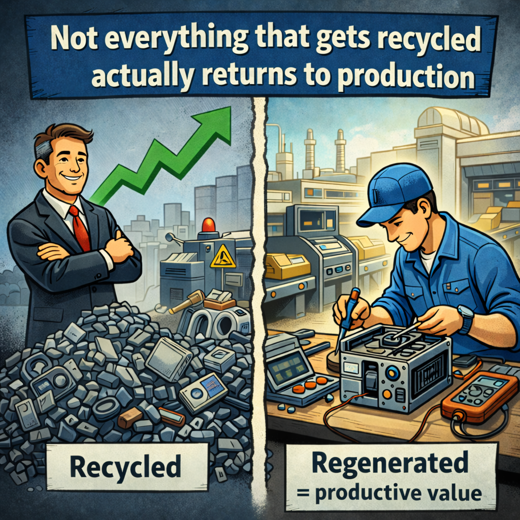 Economía circular reciclaje vs regeneración para la competitividad italiana