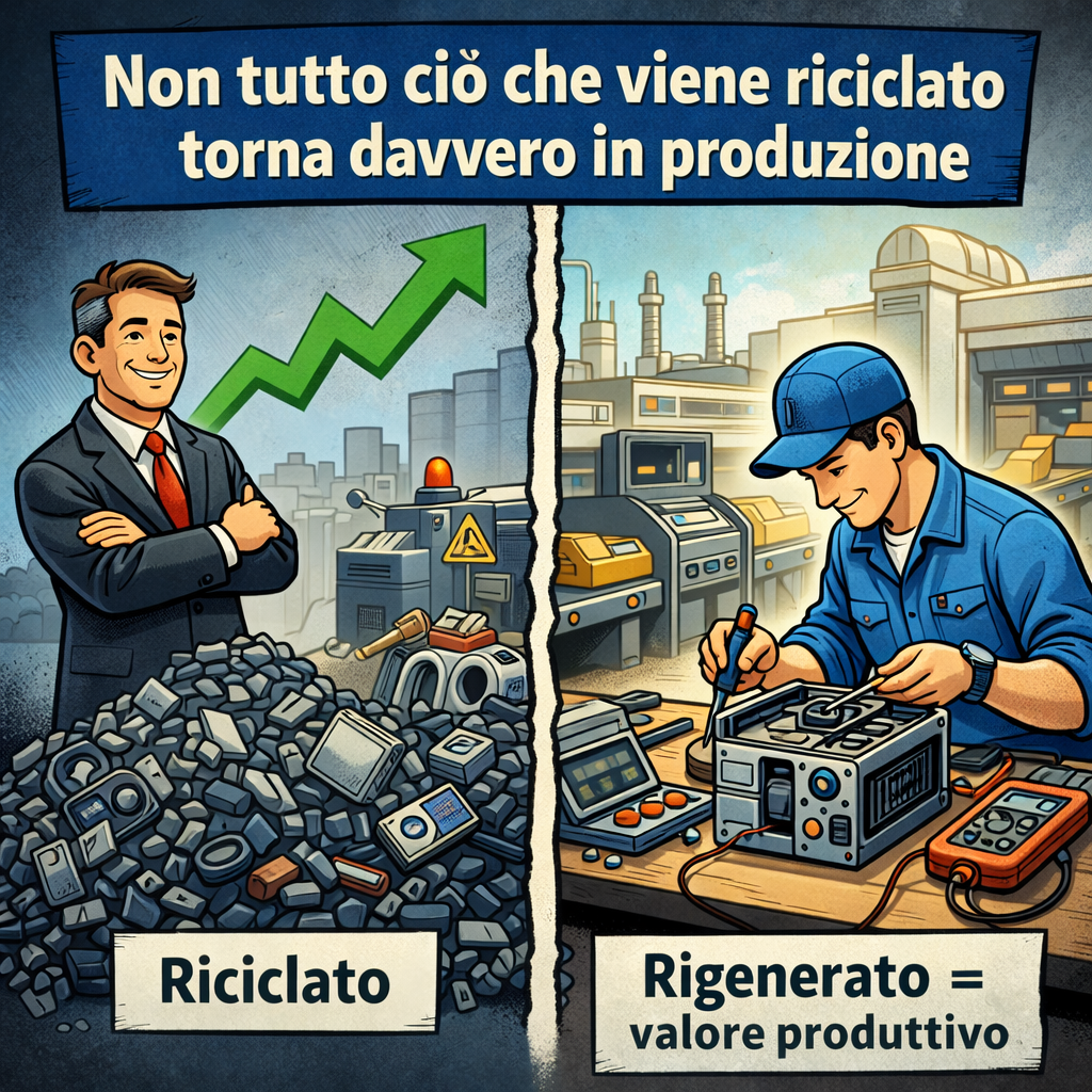 Economia circolare riciclo vs rigenerazione per la competitività italiana