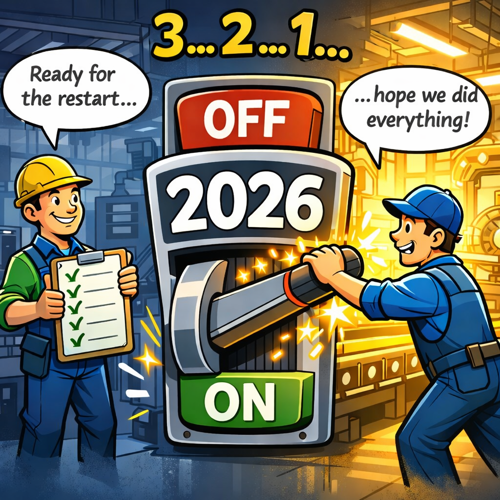 mantenimiento para el reinicio de la producción a comienzos del año