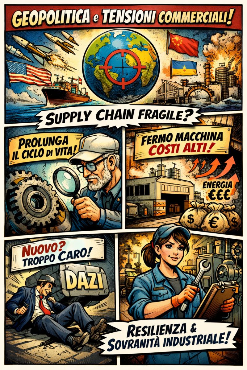 Focus manutenzione industriale geopolitica resilienza