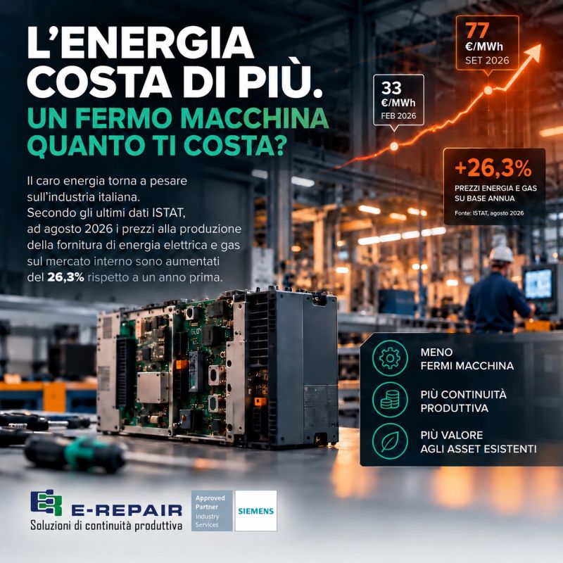 Caro energia e fermo macchina proteggere l’elettronica industriale