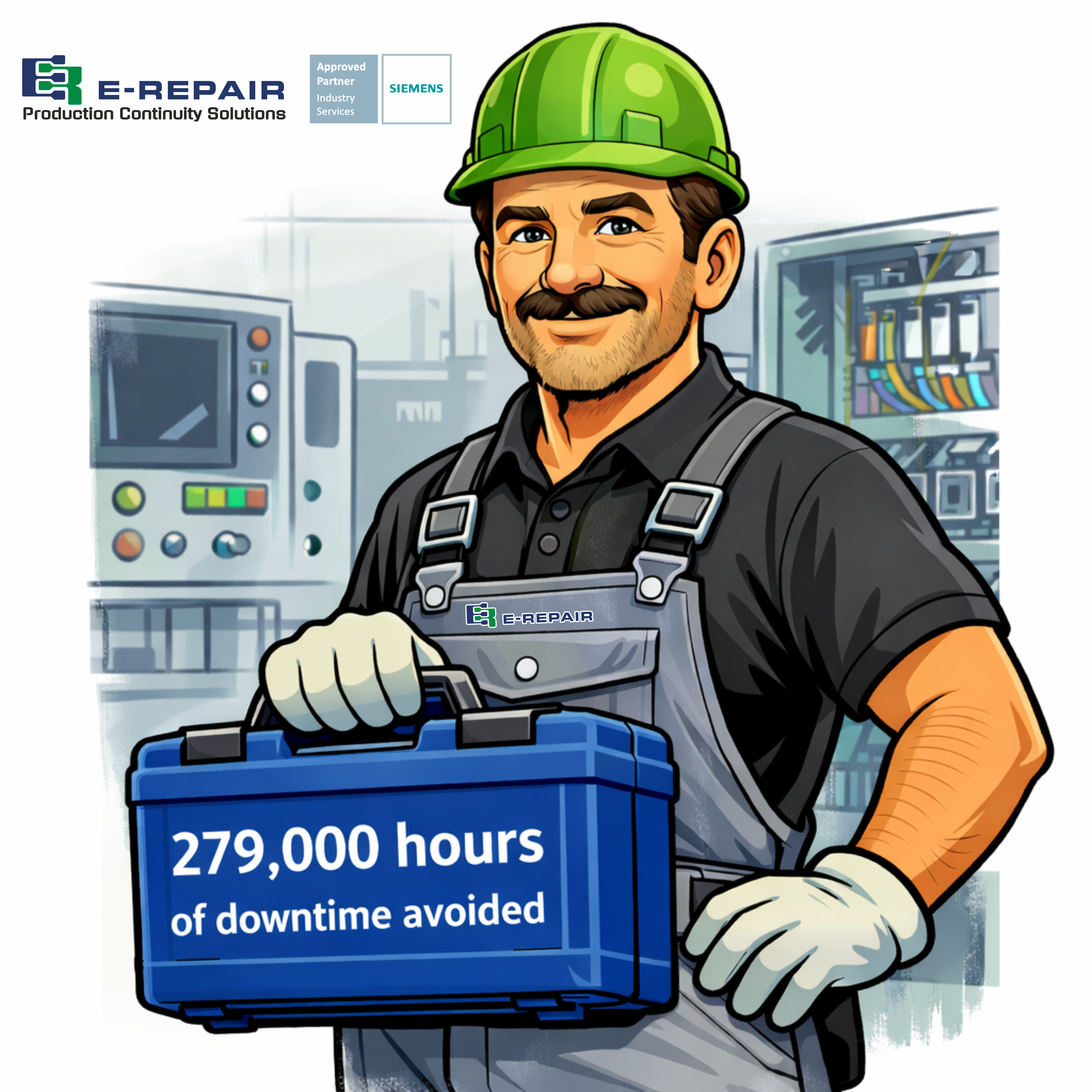 Performance Data 2025 E-Repair: 279,000 hours of plant downtime avoided