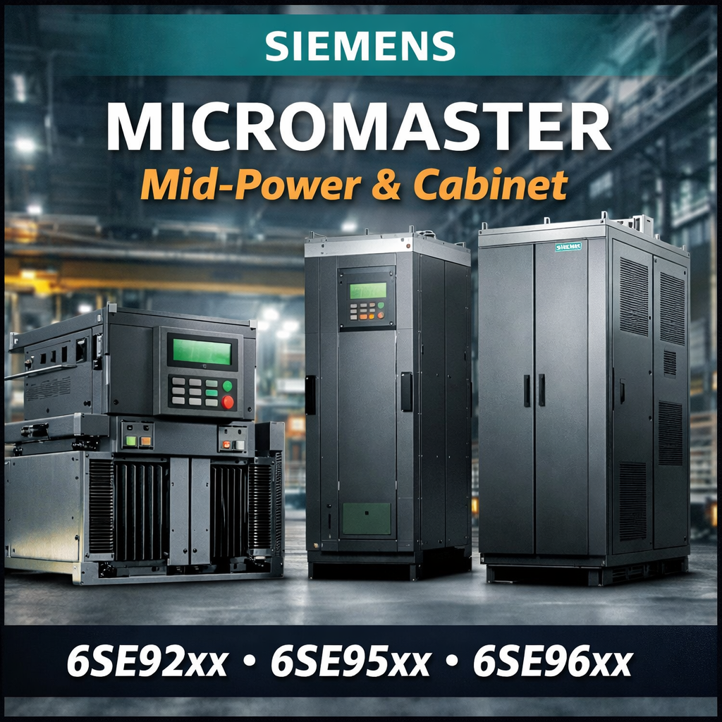Siemens MICROMASTER Mid-Power y Cabinet 6SE92xx 6SE95xx 6SE96xx