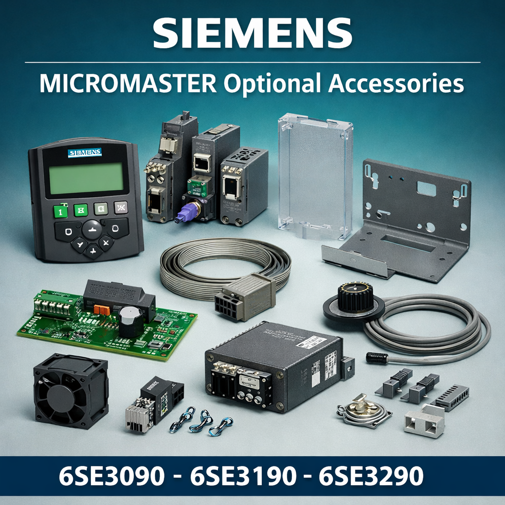 Siemens MICROMASTER accesorios opcionales 6SE3090, 6SE3190 y 6SE3290